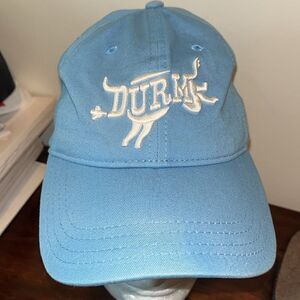 Durham Bulls DURM raised letter Bull logo carolina Blue osfa baseball cap hat